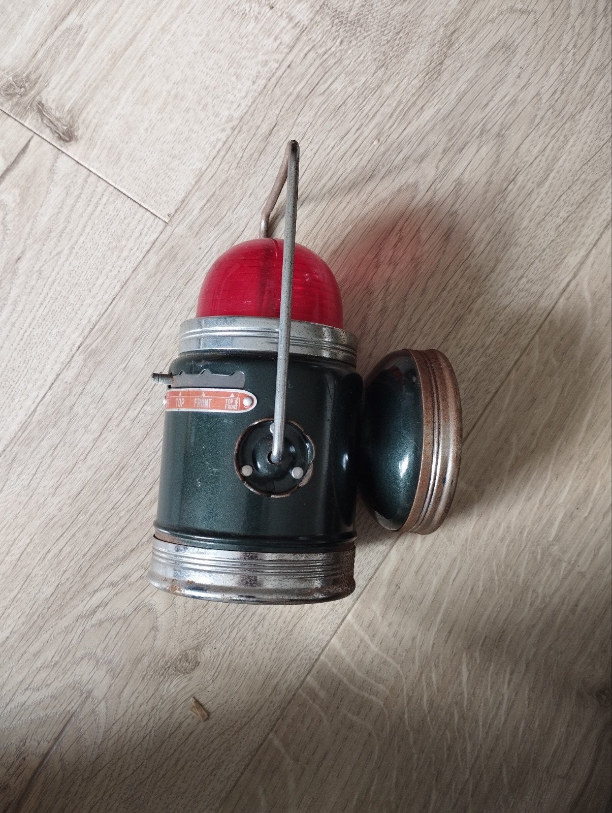 Vintage Fietslamp met Rood Achterlicht - Uniek Design, Ophalen