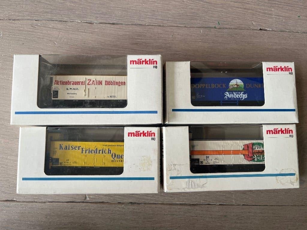Marklin ho 4890, 48281, 4421, 4893 wagons nieuwstaat, Wisselstroom, Verzenden, Märklin, Nieuw