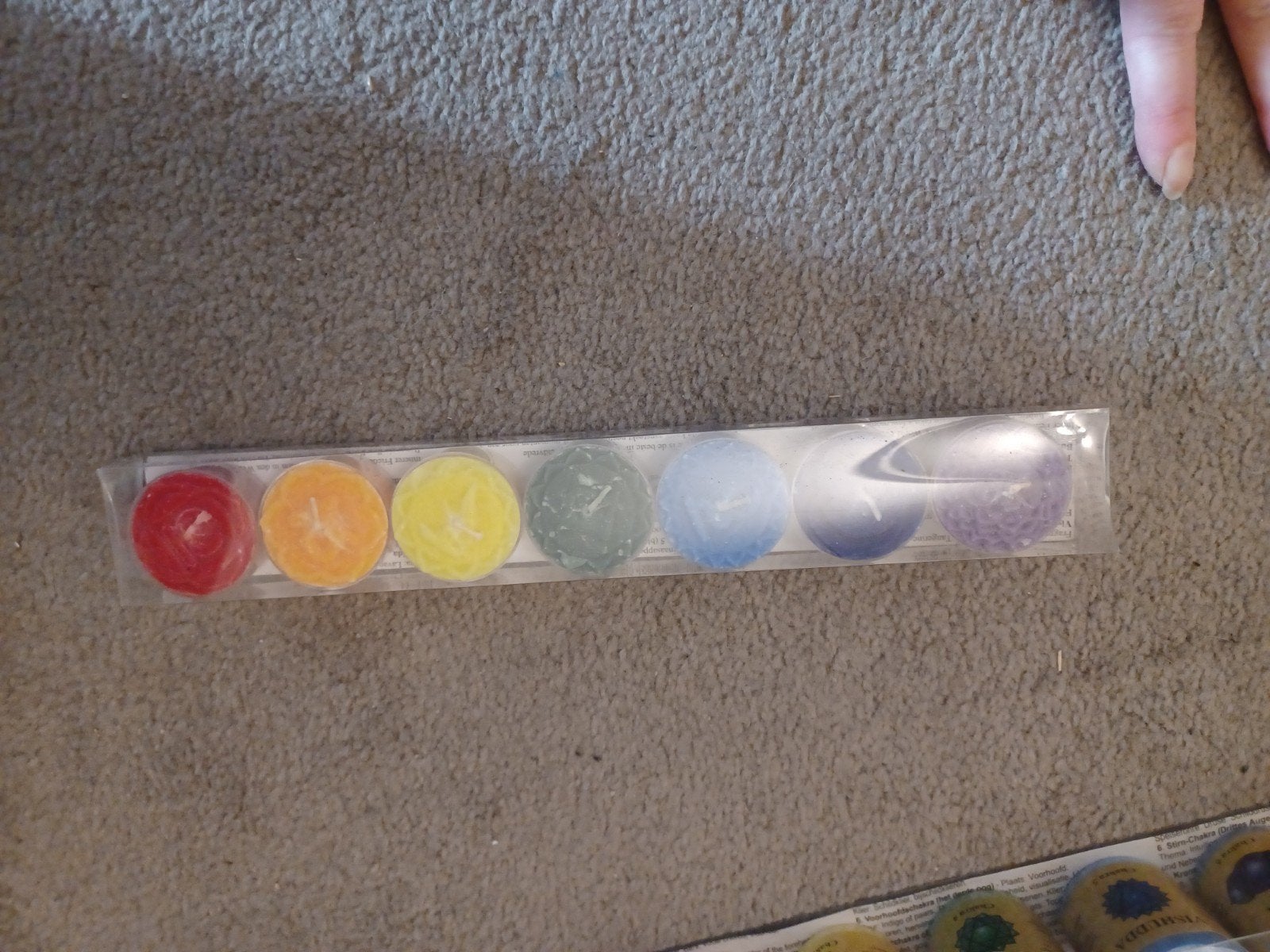 Chakra Waxine Stearine Kaarsen - 7 Pakjes, Ophalen of Verzenden