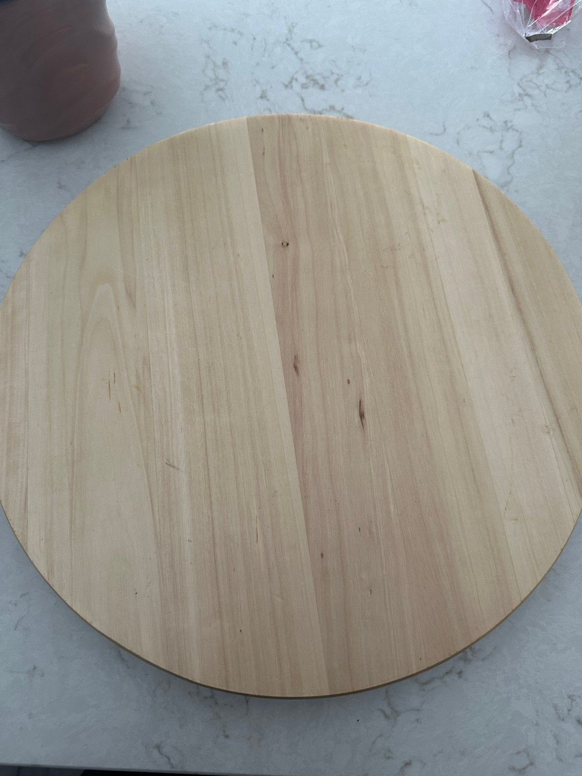 Houten draaiplateau - serveerplank, Hout, Snij-/serveerplank, Ophalen of Verzenden, Zo goed als nieuw
