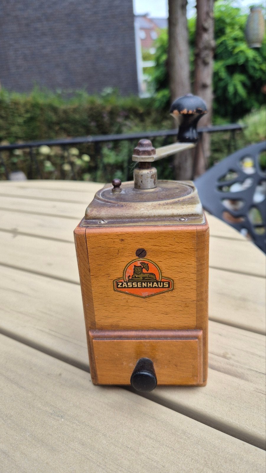 Zassenhaus koffiemolen, vintage houten handmolen, Antiek en Kunst, Antiek | Keukenbenodigdheden, Ophalen of Verzenden