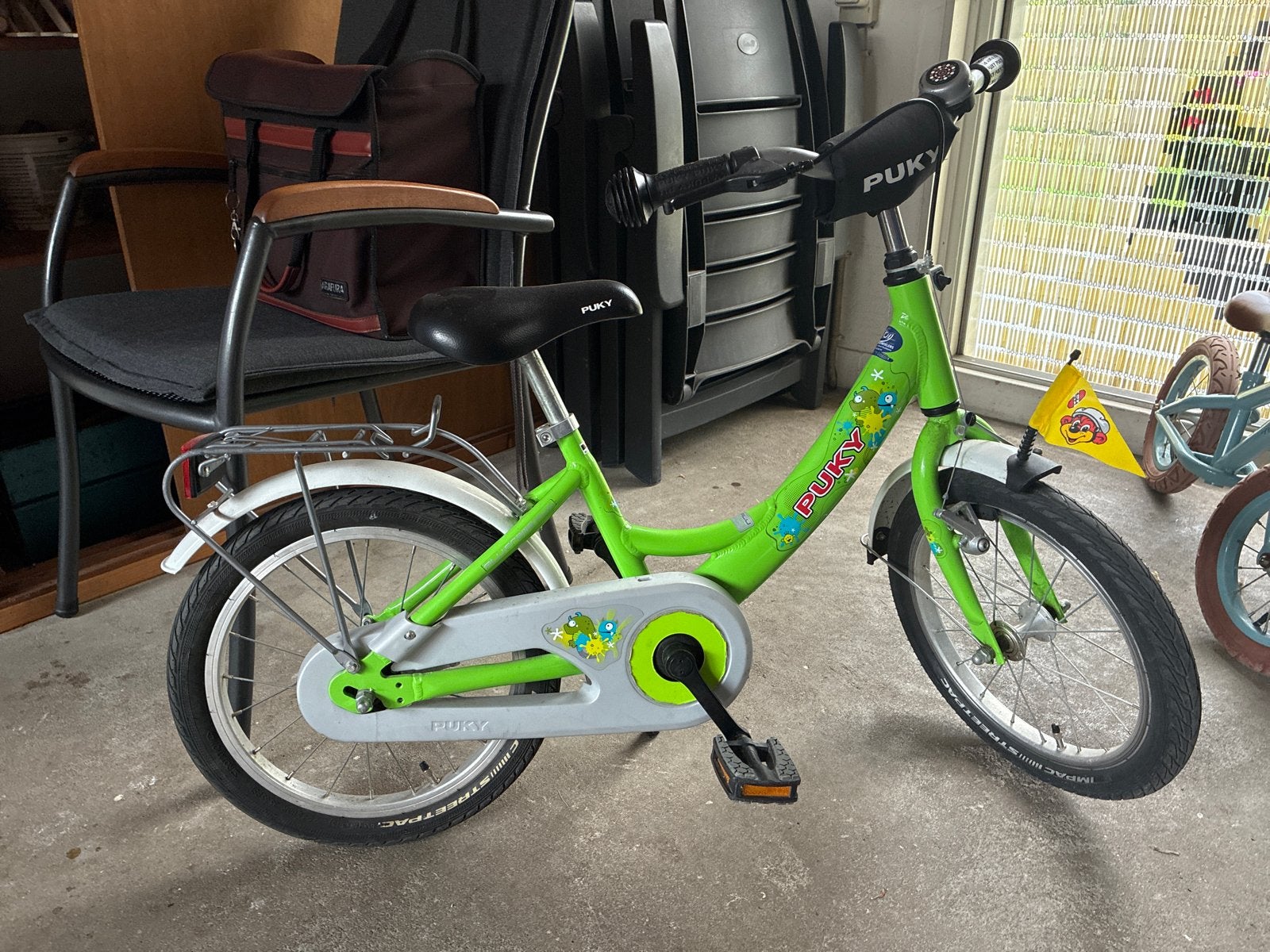 Puky kinderfiets groen - 16 inch, Ophalen, Gebruikt, Terugtraprem, 16 tot 20 inch