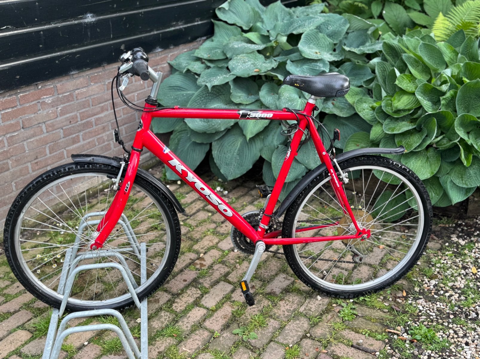 Leuke rode mountainbike, Ophalen, Gebruikt
