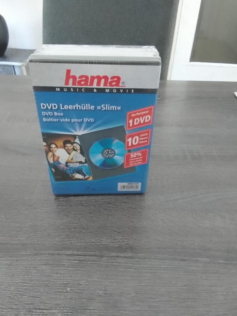 Hama DVD Slim opbergboxen - 10 stuks, Ophalen, Nieuw, Dvd, Hama