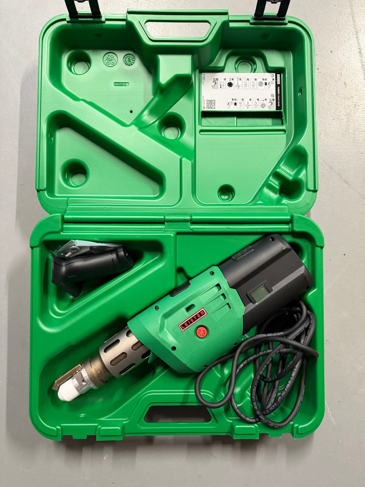 Leister Fusion 1 Extrusielasser met toebehoren, Ophalen