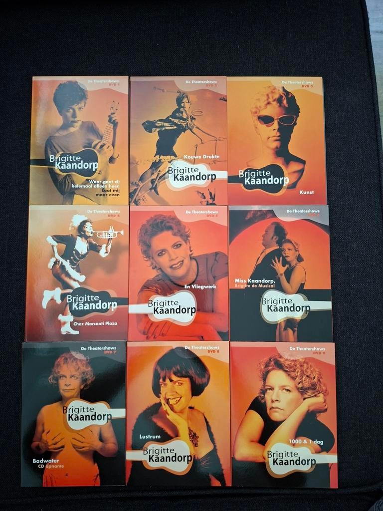 Brigitte Kaandorp 'Ik ben een vakvrouw' 9 dvd box, Alle leeftijden, Ophalen of Verzenden, Zo goed als nieuw, Stand-up of Theatershow