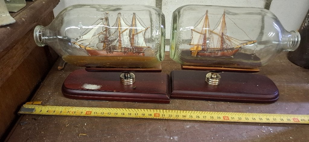 Scheepjes in fles, Ophalen, Schaalmodel
