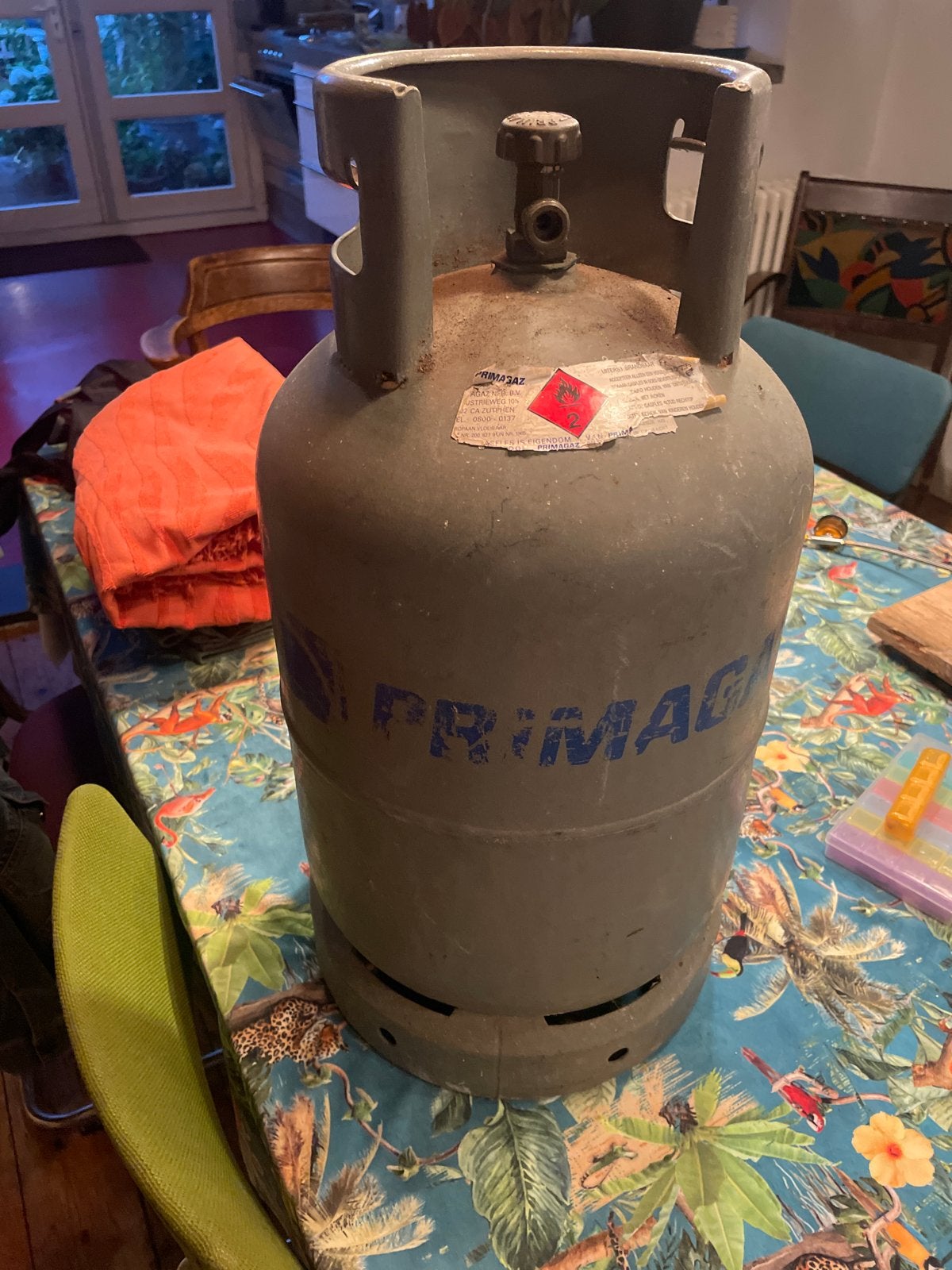 Volle Primagaz gasfles - 10.5kg butaan / 11kg propaan, Ophalen, Gebruikt