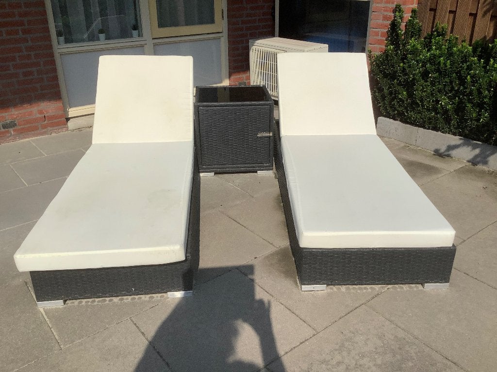Tuin ligbedden, Ophalen, Zo goed als nieuw, Wicker, Verstelbaar