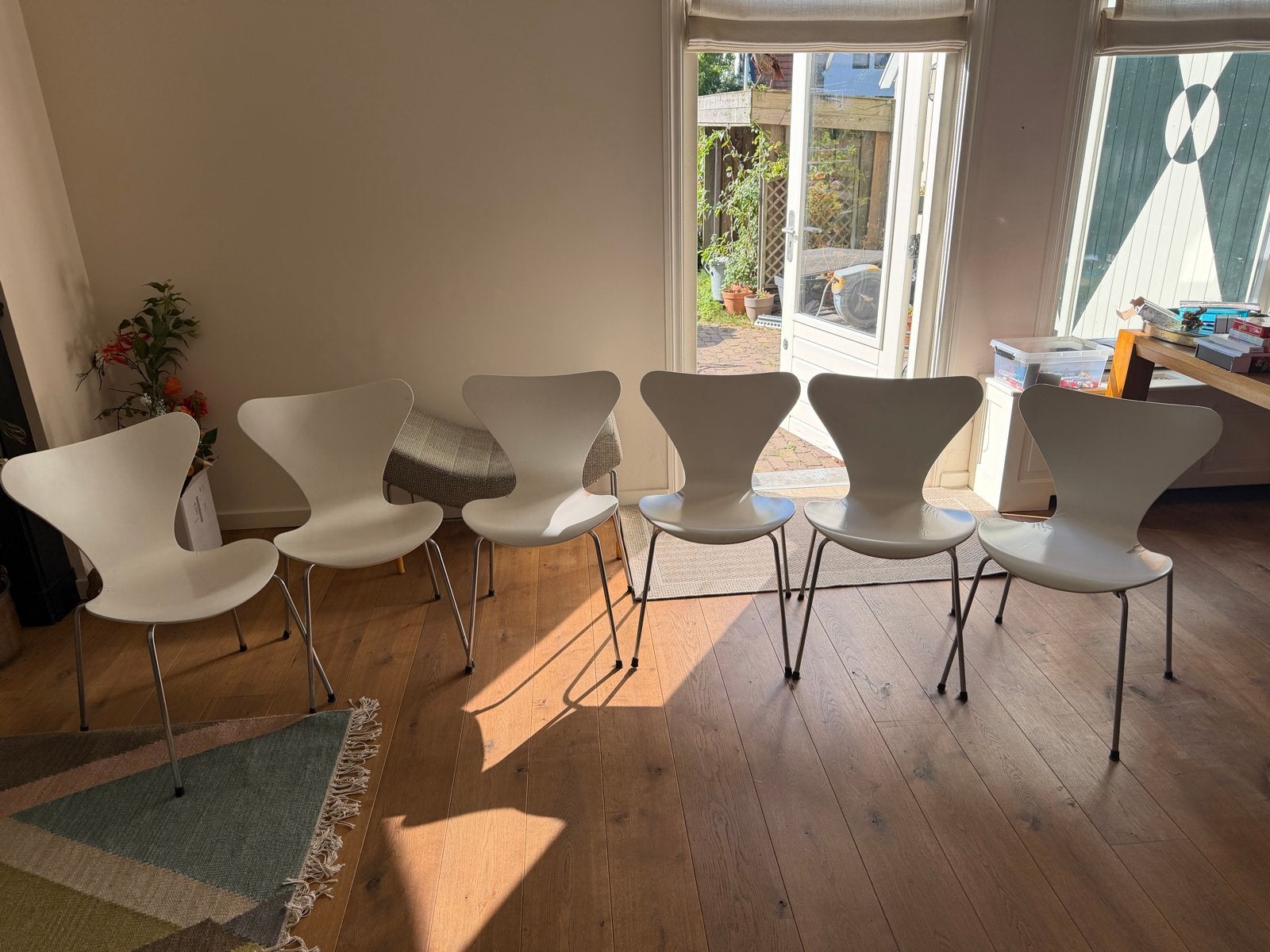 6 Arne Jacobsen Vlinderstoelen (1971) - Fritz Hansen, Ophalen