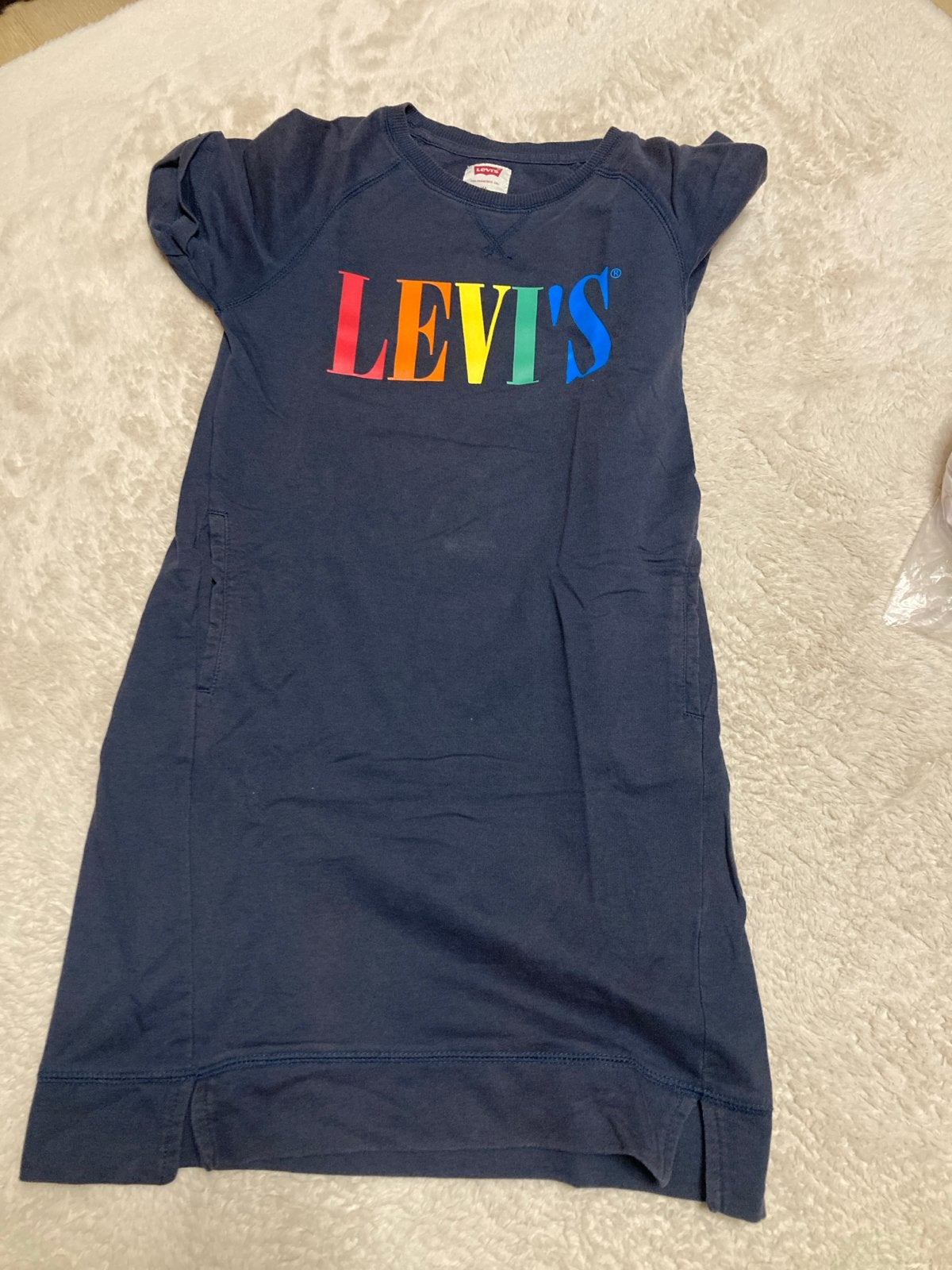 Levi's jurk met kleurrijk logo, Ophalen, Blauw, Maat 36 (S), Gedragen