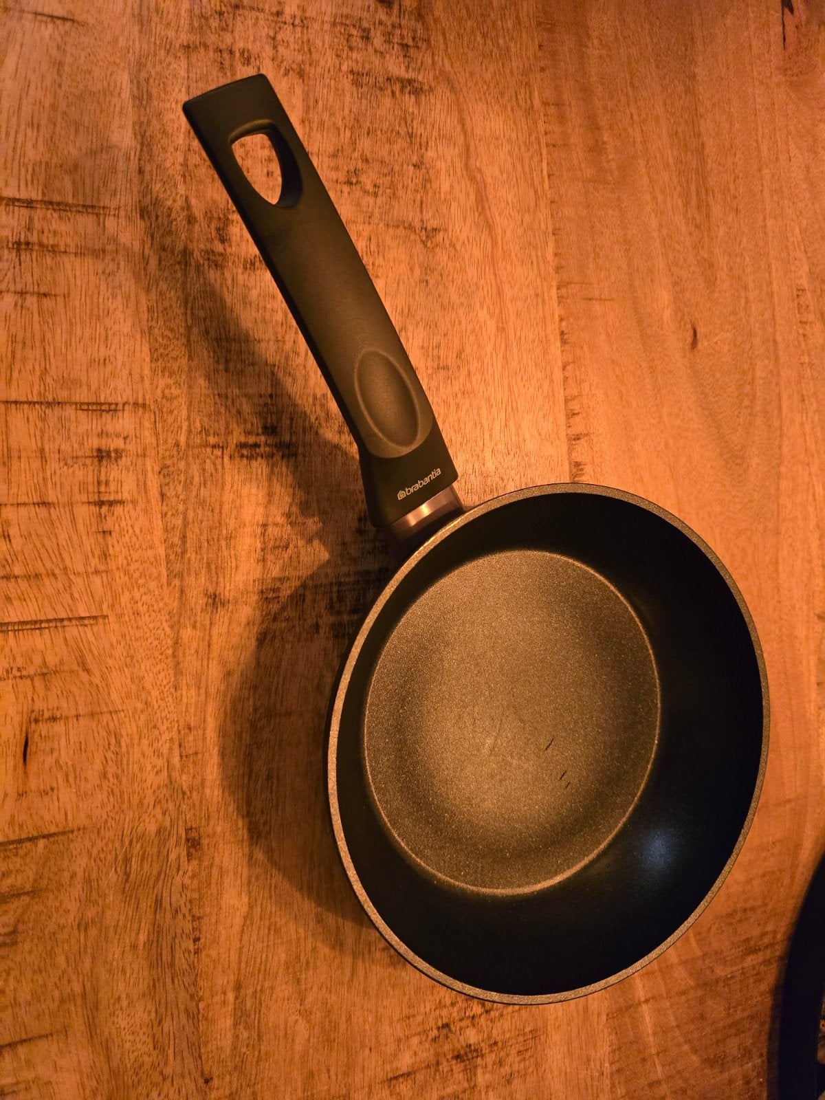 Brabantia Koekenpan 21 cm - Gebruikt voor Inductie, Koekenpan, Gebruikt, Ophalen of Verzenden, Rvs