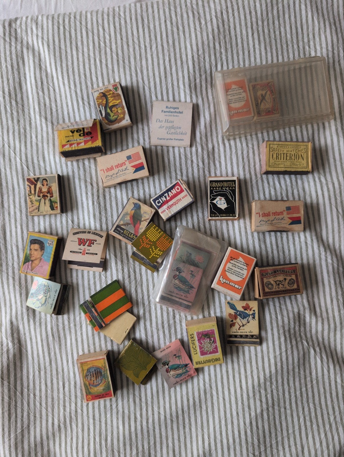 Collectie Antieke/Vintage Luciferdoosjes, Verzamelen, Rookartikelen, Aanstekers en Luciferdoosjes, Ophalen of Verzenden, Gebruikt