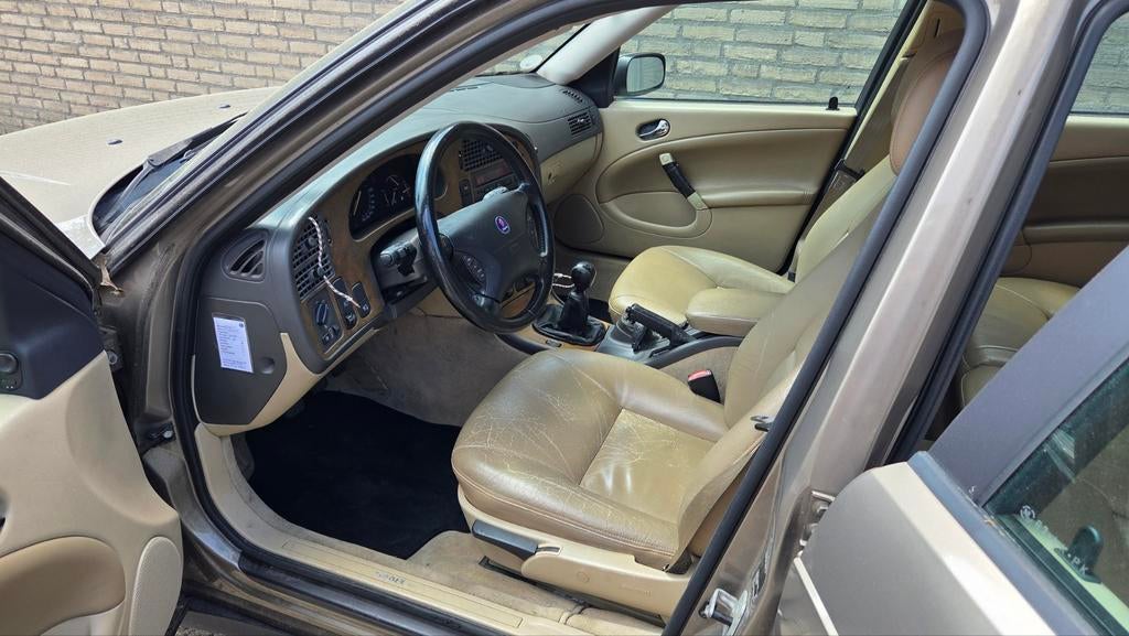 Saab 9-5 2.3 T Estate 2003 Hazelnoot bruin, Auto's, Voorwielaandrijving, 1800 kg, Beige, 2290 cc