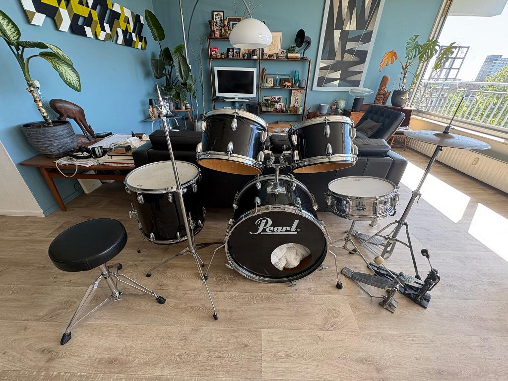 drumstel 22 inch, Muziek en Instrumenten, Drumstellen en Slagwerk, Ophalen, Zo goed als nieuw, Pearl