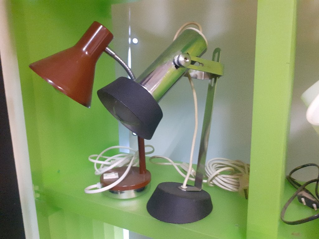 jaren 70 design tafellamp spot retro metaal diverse, Gebruikt, Gloeilamp, Overige typen, ?