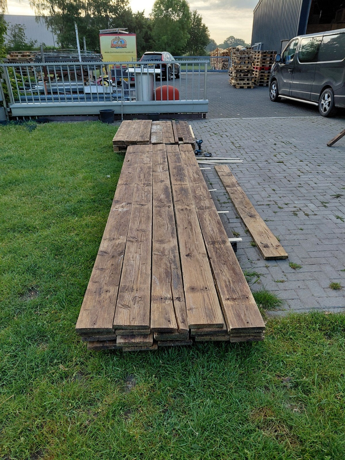 Terrasdelen,bekisting,planken,douglas planken,wandbekleding, Ophalen, Nieuw, Hout