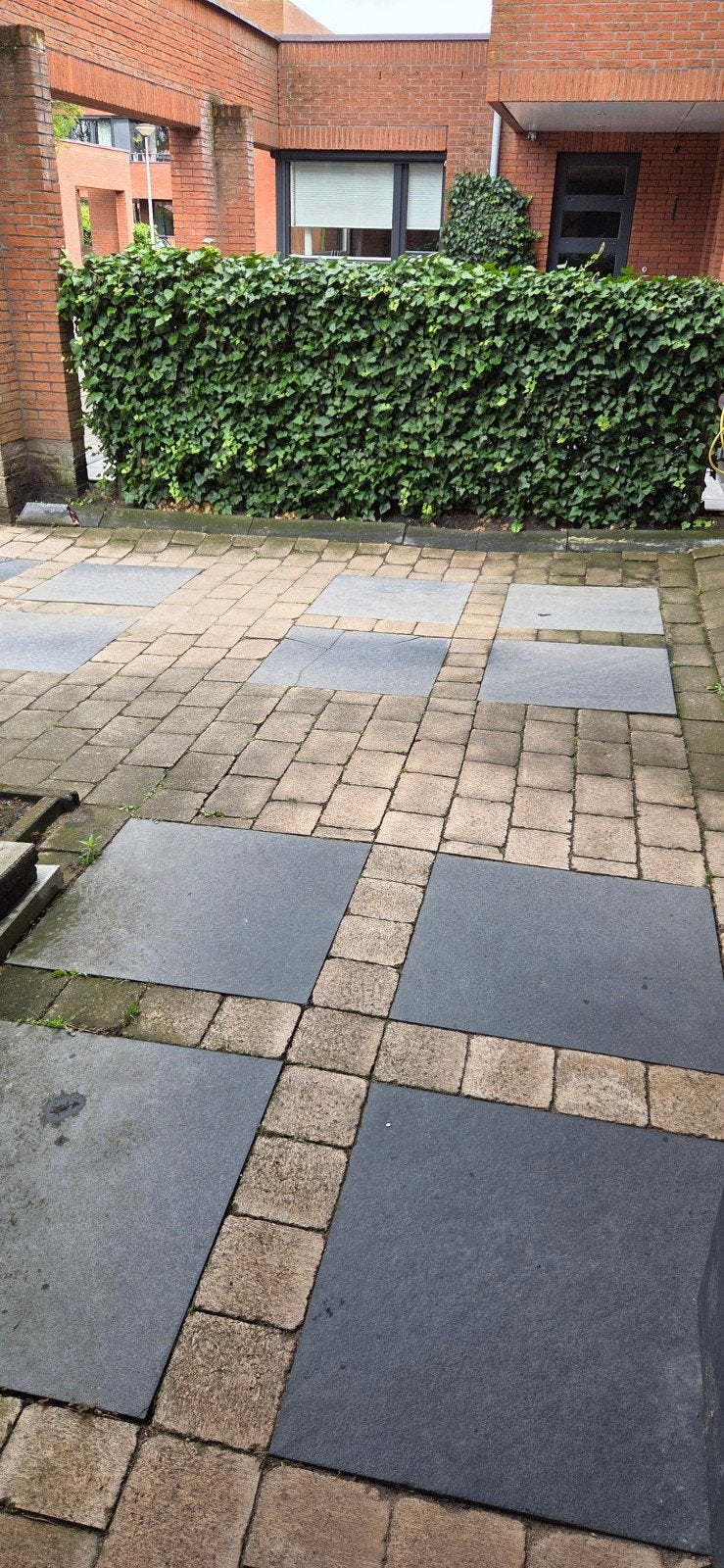 Hardsteen tegels 80x80x3 – 8 stuks – gebruikt, Tuin en Terras, Tegels en Klinkers, Gebruikt, Terrastegels, Natuursteen, 5 tot 10 m²
