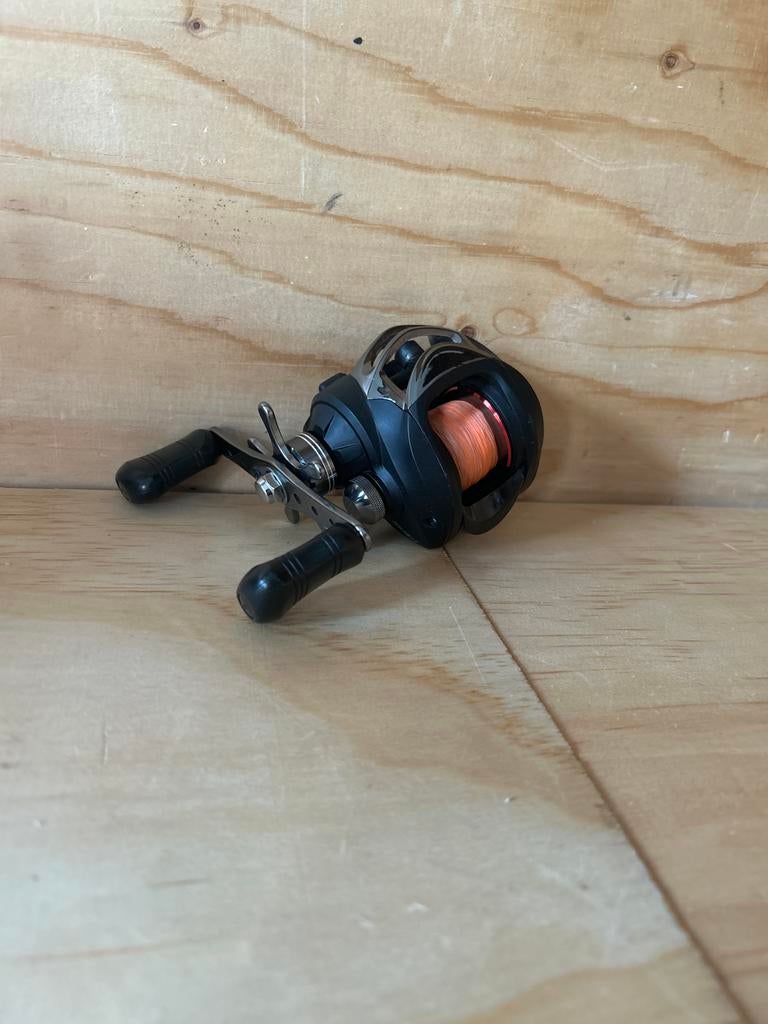 Hengelset: 2m werphengel 10-30g met reel en gevlochten lijn, Ophalen, Zo goed als nieuw, Complete hengel