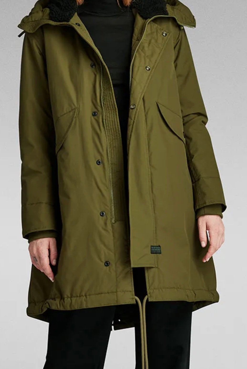 G-star groene fishtail parka met capuchon / ZGAN / maat L, Kleding | Dames, Ophalen of Verzenden, Zo goed als nieuw, Maat 38/40 (M)