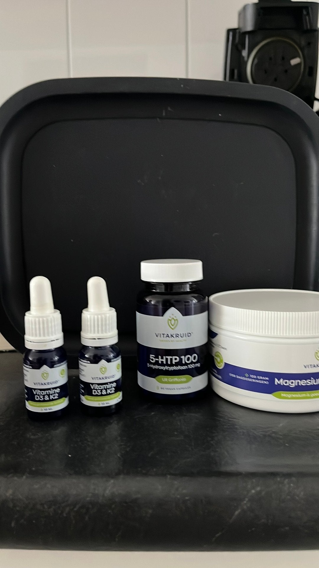 Vitakruid Magnesium Malaat en Vitamine D3 & 5 htp, Ophalen of Verzenden, Nieuw, Poeder of Drank