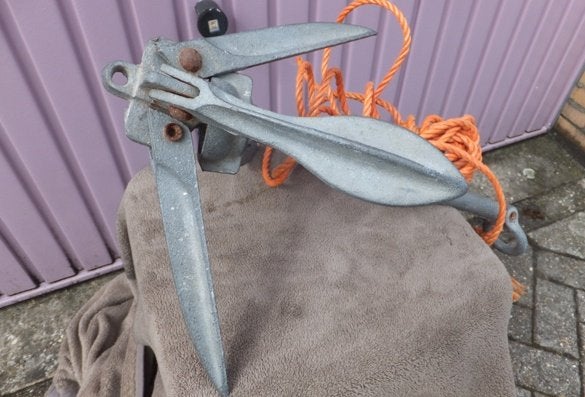 Paraplu-anker ca 5,5 kg met 6,5 m ankerlijn, Verzenden, Gebruikt, Overige typen