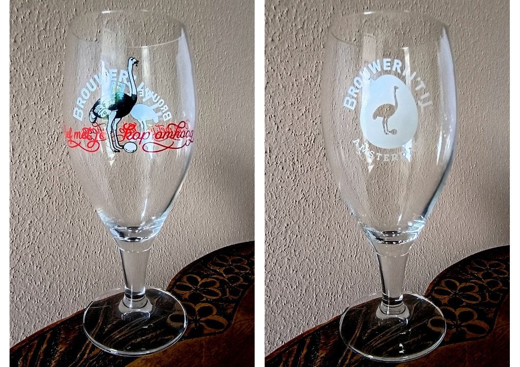 2  Brouwerij ’t IJ Bierglazen 30 cl., Ophalen of Verzenden, Zo goed als nieuw, Glas of Glazen, Overige merken
