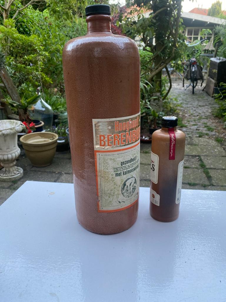 Grote lege oude jenever fles, 5 liter, Antiek en Kunst, Ophalen of Verzenden