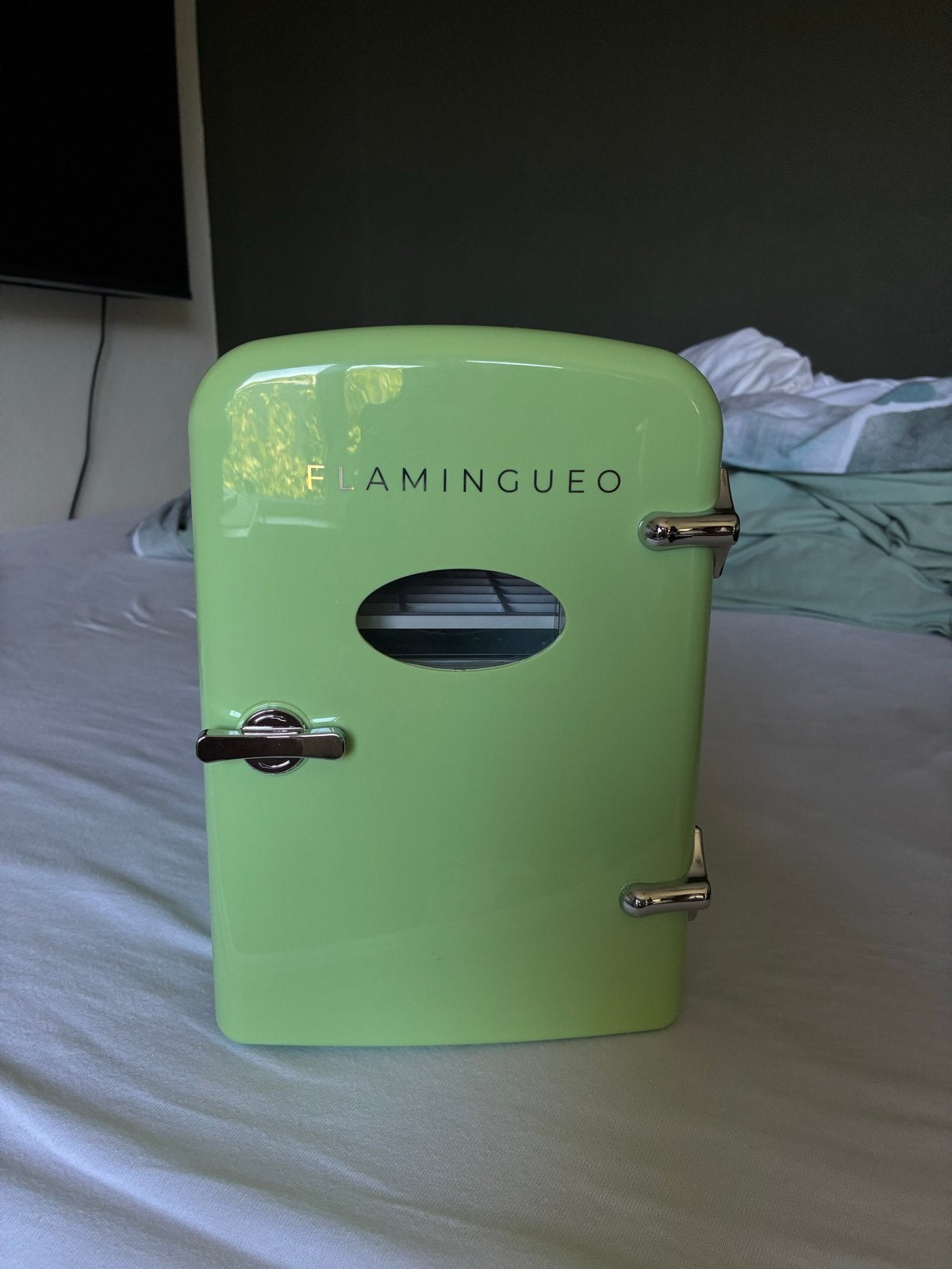 Flamingueo Audrey mini koelkast 4L groen | Nieuw in doos, Zonder vriesvak, Nieuw, Ophalen of Verzenden, Minder dan 75 liter