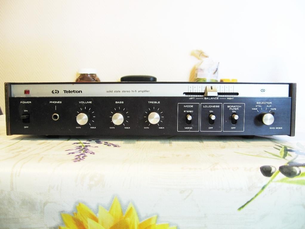 Teleton SAQ-206B versterker. Loop of sloop, Ophalen of Verzenden, Gebruikt, 120 watt of meer, Overige merken