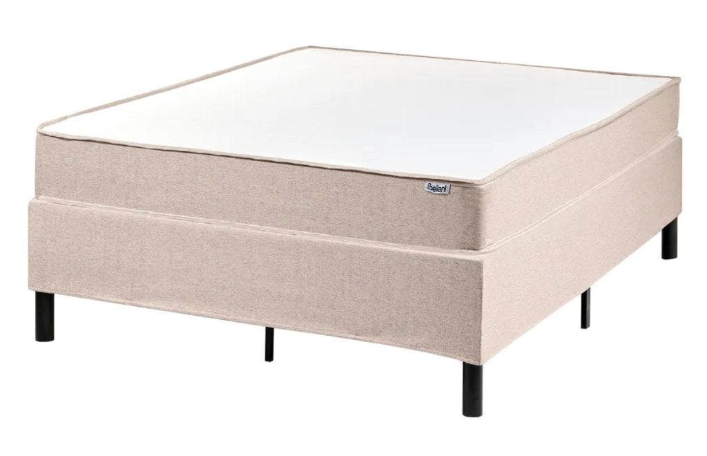 Boxspring bed + topper, Ophalen, Twijfelaar, Beige, 120 cm
