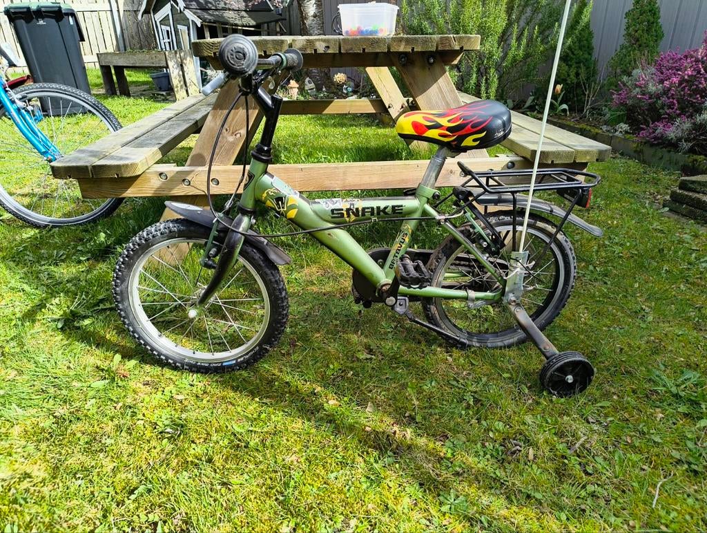 Batavus Snake 16 inch groen  met zijwieltjes, Ophalen, Gebruikt