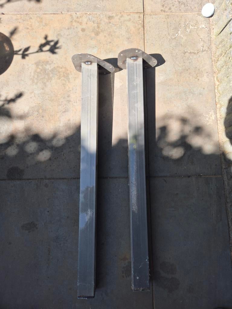 Gelakt metaal tafelpoten 2 stuks, Minder dan 50 cm, 50 tot 100 cm, Rond, Ophalen of Verzenden