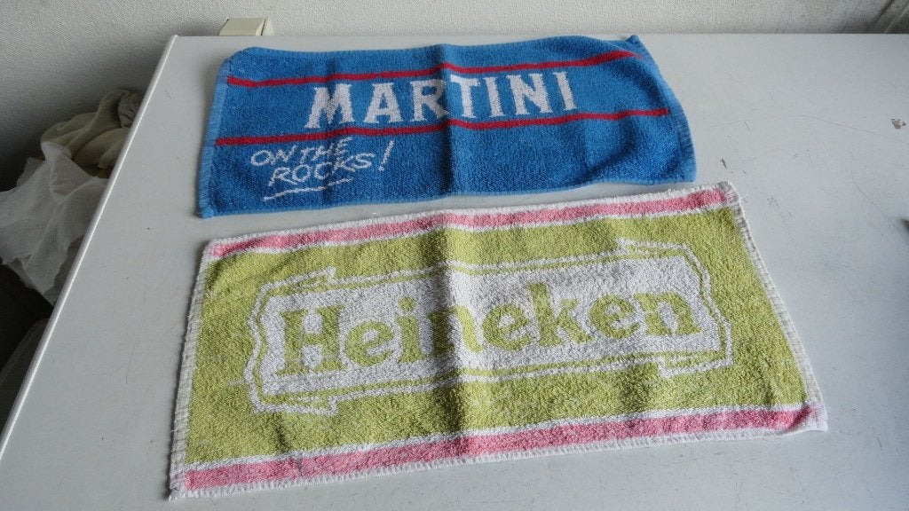 Bar handdoekjes, bardoekjes Heineken en Martini, Ophalen of Verzenden