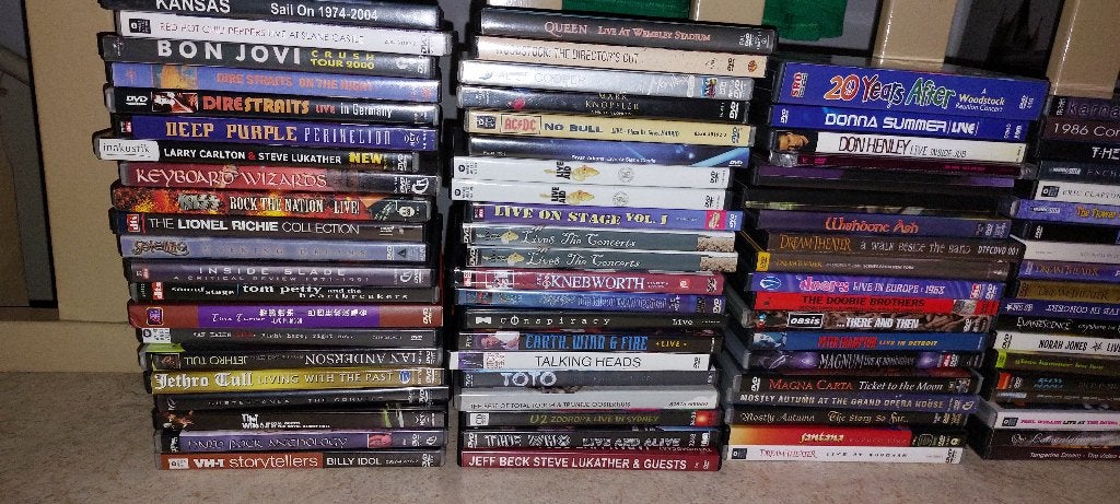 Veel muziek-dvd's - rock, progrock, pop, Alle leeftijden, Ophalen of Verzenden, Zo goed als nieuw, Concert