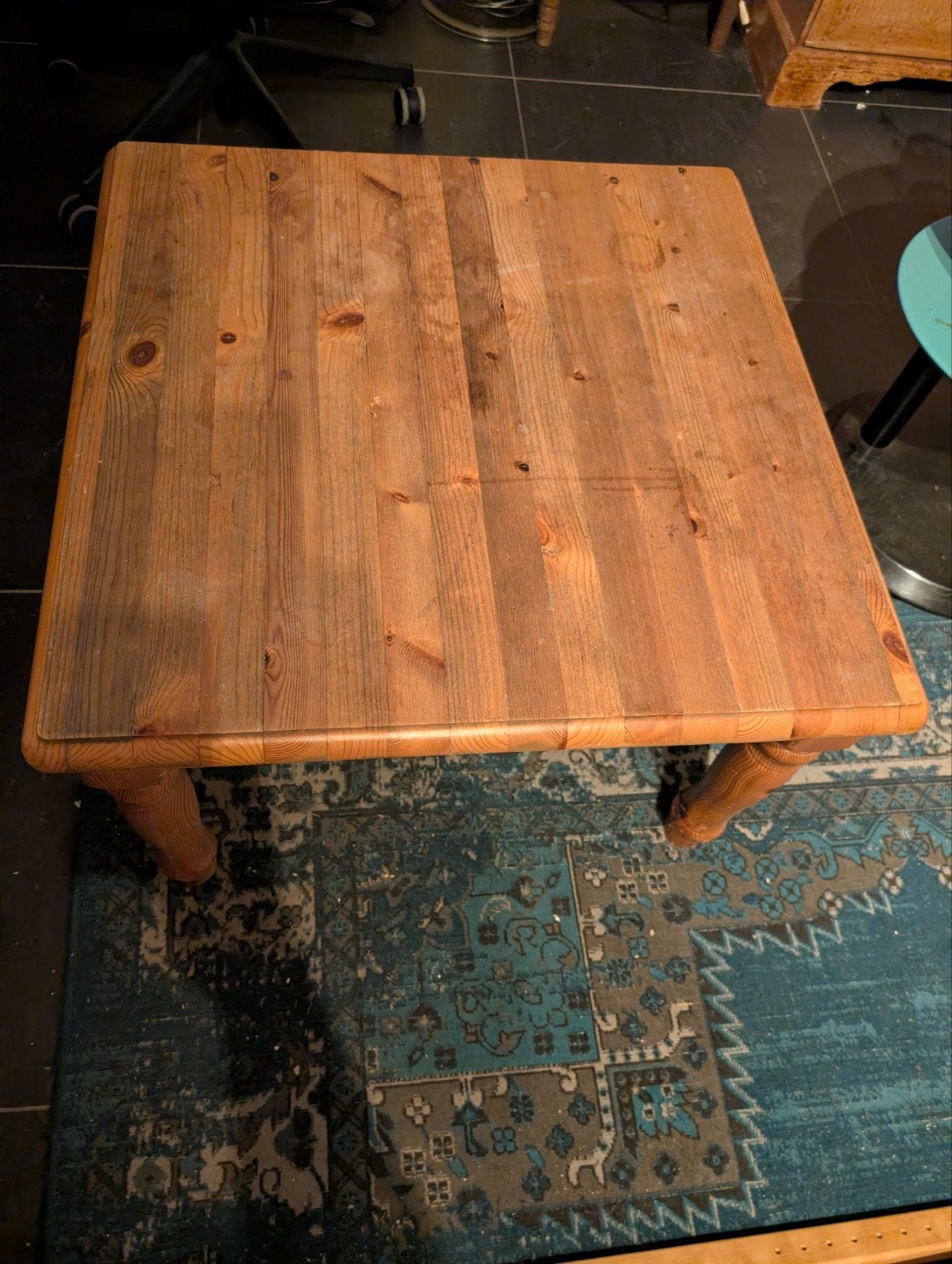 Houten salontafel, Huis en Inrichting, Tafels | Eettafels, Ophalen, Gebruikt, 50 tot 100 cm, Rustiek