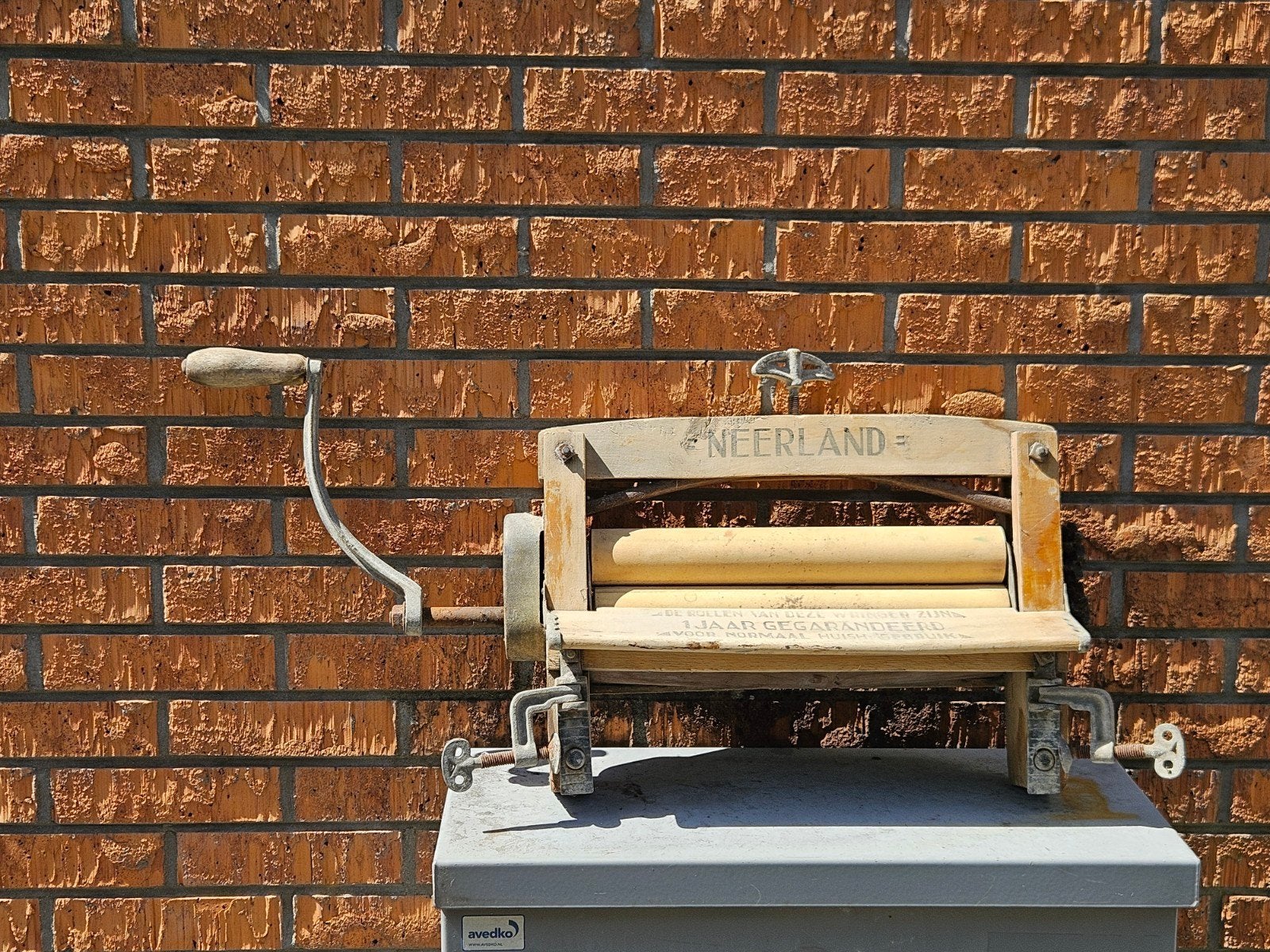Antieke Neerland Wringer - Decoratief en Functioneel, Witgoed en Apparatuur, Wasmachines, Ophalen, Gebruikt