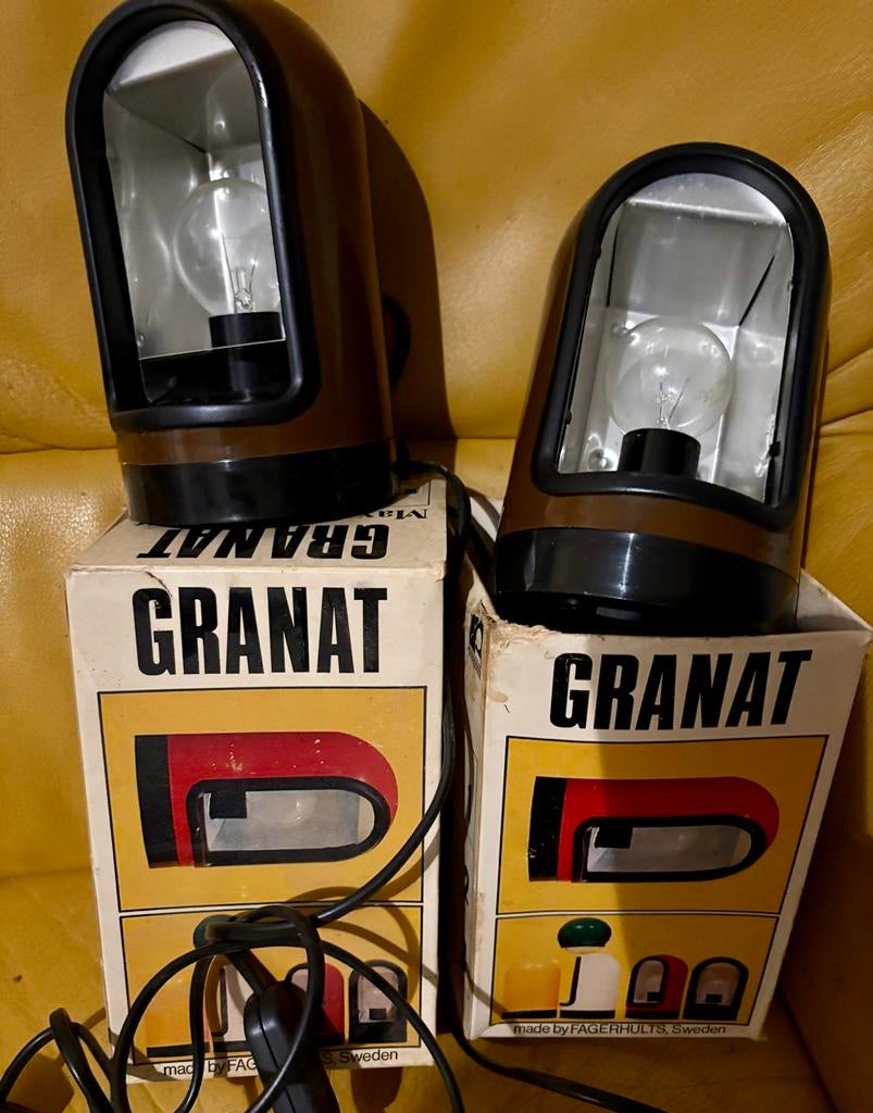 Vintage Fagerhults Granat Tafellampen (Set van 2), Ophalen of Verzenden