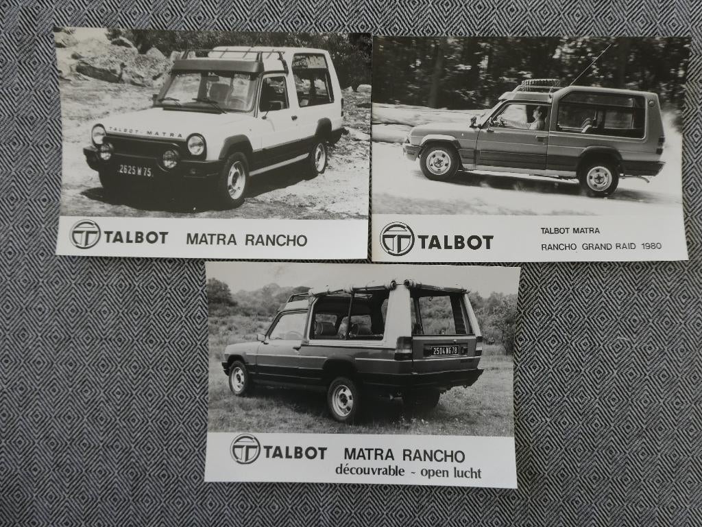 Talbot Matra Rancho: 3 persfoto's, Ophalen, Zo goed als nieuw, Overige merken