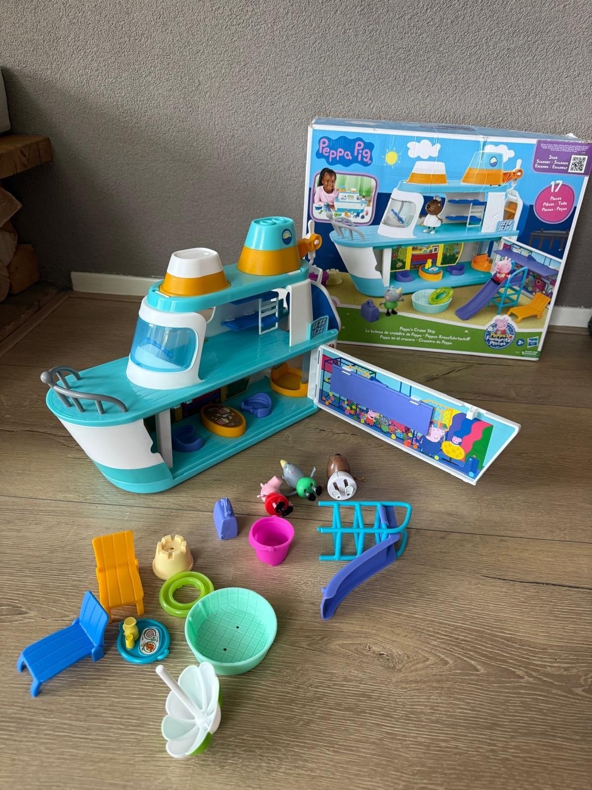 Peppa Pig Cruise Schip Speelset met Accessoires, Kinderen en Baby's, Ophalen of Verzenden, Zo goed als nieuw, Jongen of Meisje