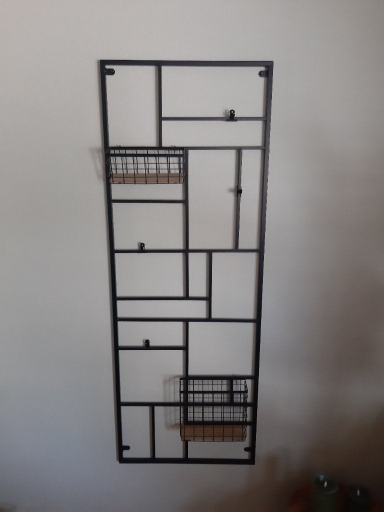 Wand decoratie rek, Huis en Inrichting, Ophalen, 40 cm, Zwart, Decoratieobject