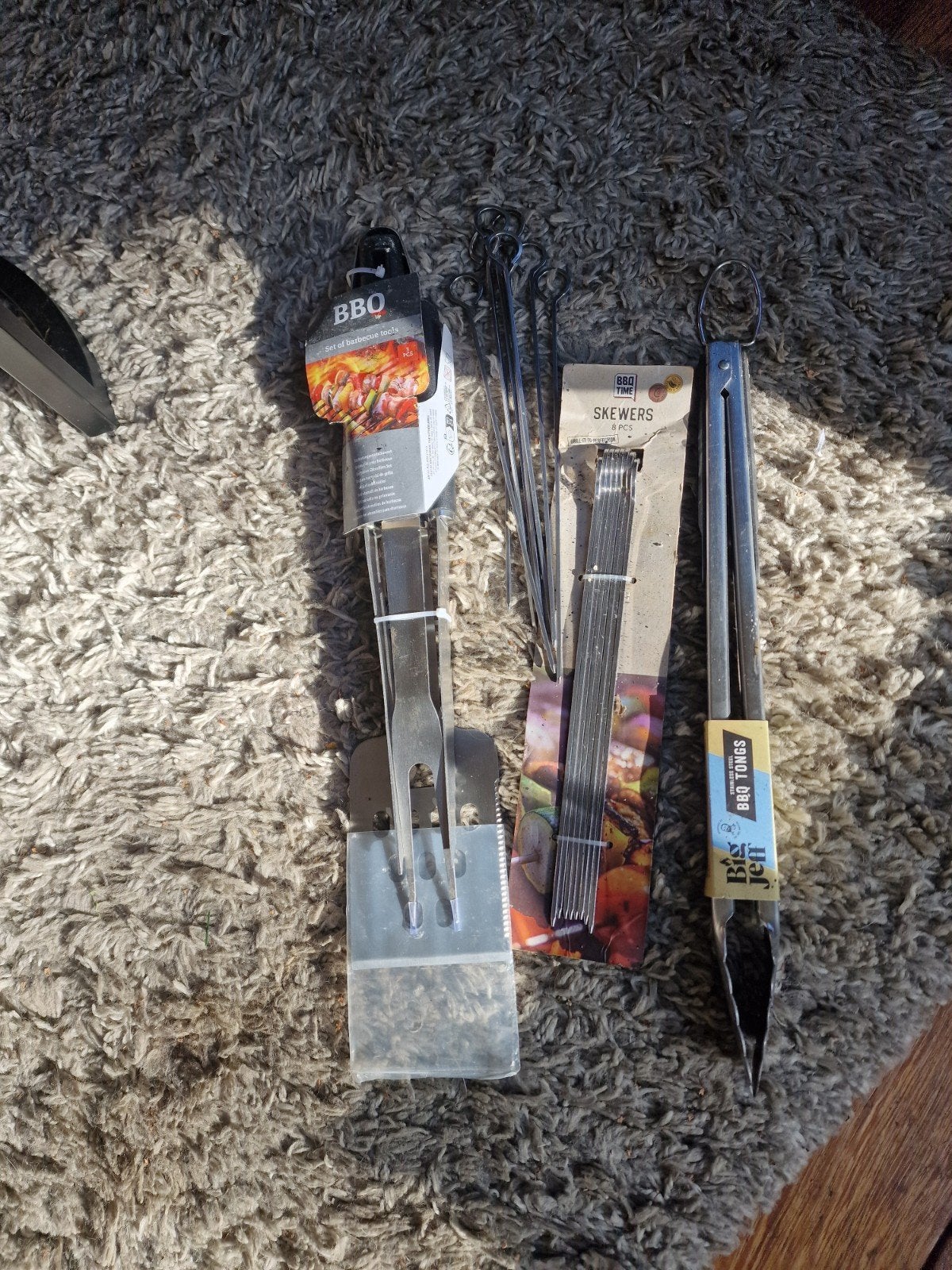 BBQ Accessoires Set: Tang, Vork en Spiezen, Ophalen of Verzenden, Nieuw, BBQ Time / Big Ben
