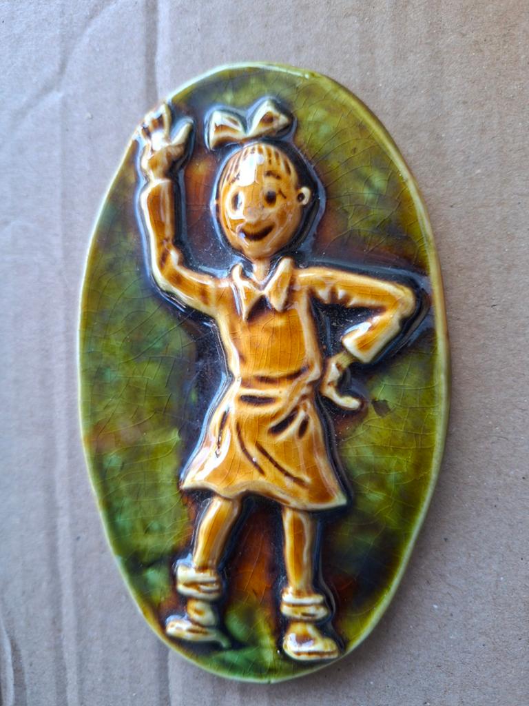 Vintage Keramische wc deco wiske, Ophalen of Verzenden