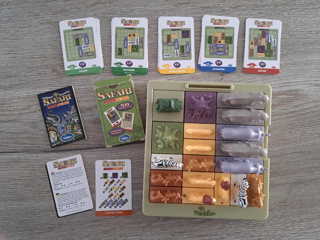 Safari Rush Hour, Thinkfun, 1 speler, Een of twee spelers, Ophalen, Zo goed als nieuw
