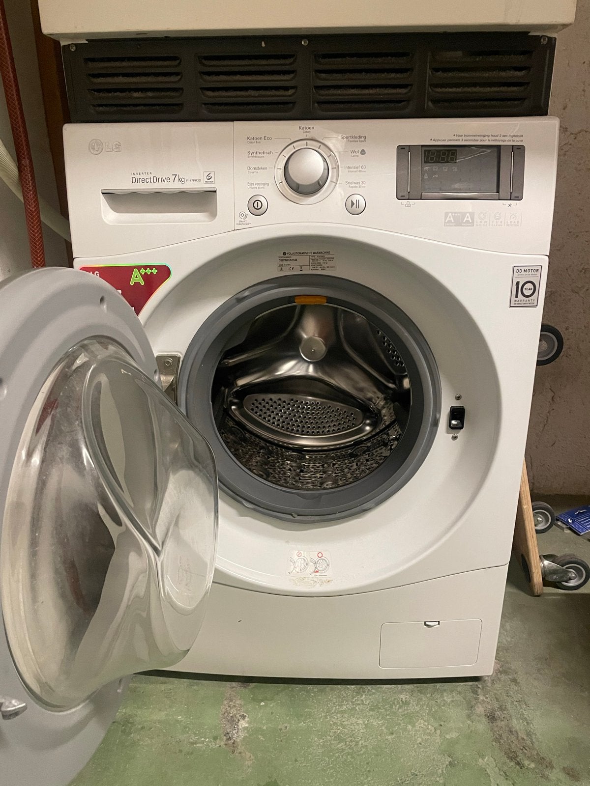 LG DirectDrive 7 kg wasmachine A+++, Witgoed en Apparatuur, Ophalen, Gebruikt, 85 tot 90 cm, 1200 tot 1600 toeren