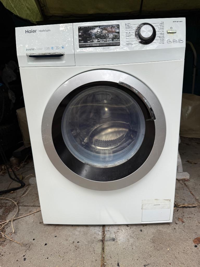 Haier wasmachine goed werkend, Ophalen, Gebruikt, Voorlader, 85 tot 90 cm