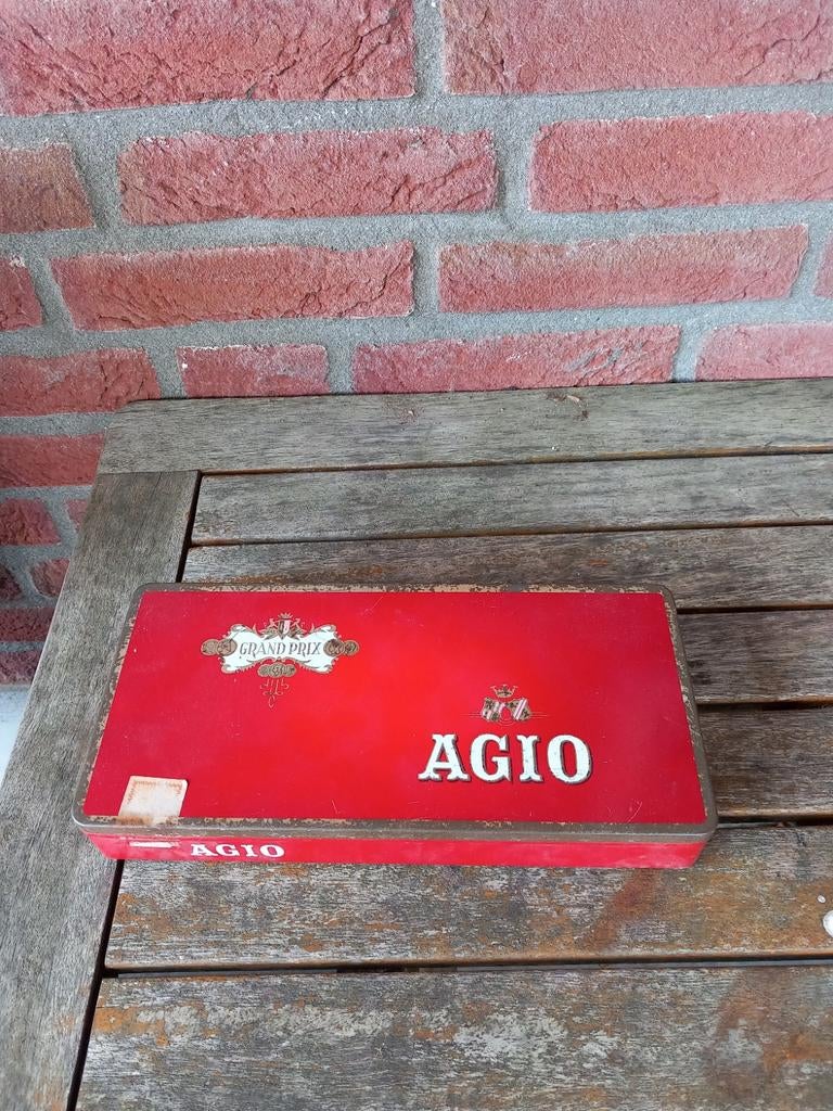 Sigarendoos AGIO, Verzamelen, Ophalen of Verzenden, Gebruikt, Tabaksdoos of Verpakking