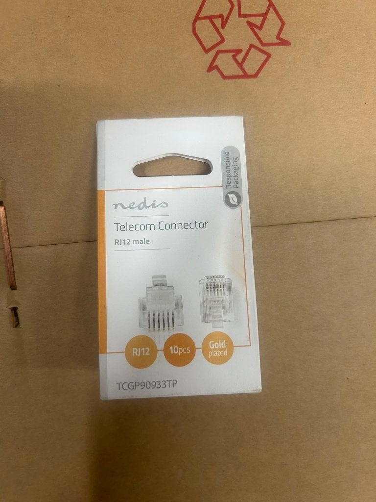 Telecom connector RJ12 Male 500 stuks, Ophalen of Verzenden, Nieuw, Apparatuur