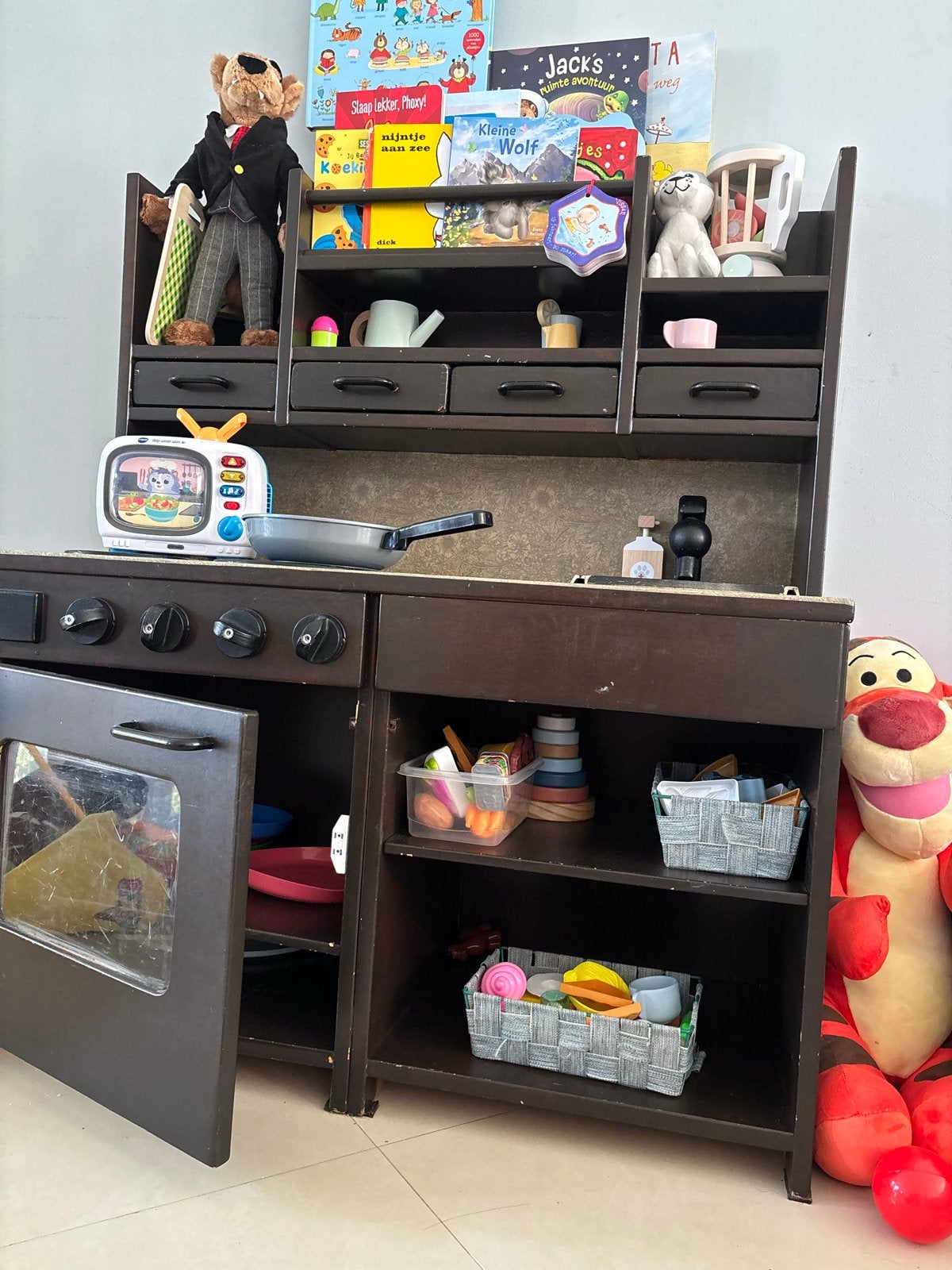 Houten speelkeuken met accessoires - binnen/buiten, Ophalen, Gebruikt, Ontdekken