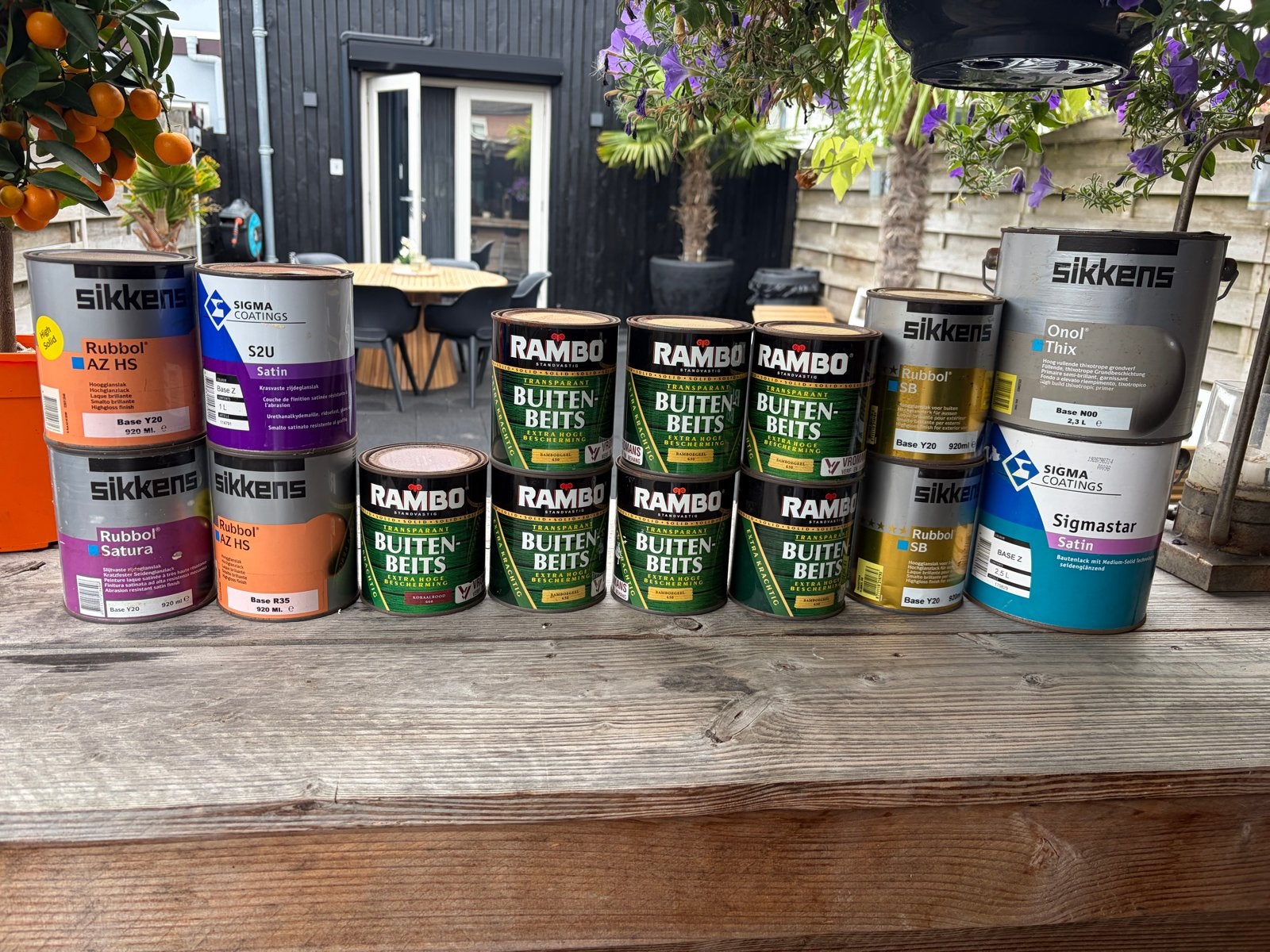 Verf en Beits - Volle blikken, diverse merken, Overige kleuren, Nieuw, Beits, Ophalen of Verzenden